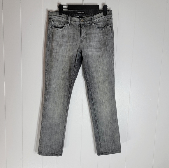 4/$20 New York & Co Midrise Slim Straight Leg Gray Jeans Size 8 - Picture 1 of 6